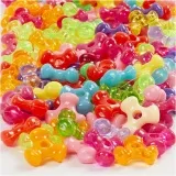 Kunststoffperlen-Mix, D 10 mm, Lochgröße 2 mm, ca. 200 Stk, 65 g, 125 ml/ 1 Pck