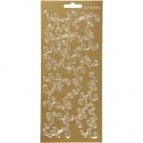 Sticker, Spiralen, Blatt 10x23 cm, Gold, 1 Bl.