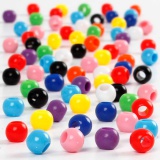 Pony-Perlen, D 6 mm, Lochgröße 3 mm, 75 g, 125 ml/ 1 Pck