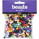Pony-Perlen, D 6 mm, Lochgröße 3 mm, 75 g, 125 ml/ 1 Pck