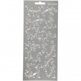 Sticker, Spirale, Blatt 10x23 cm, Silber, 1 Bl.