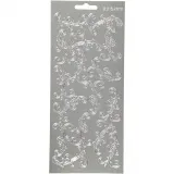 Sticker, Spirale, Blatt 10x23 cm, Silber, 1 Bl.