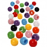 Pony-Perlen, D 10 mm, Lochgröße 4,5 mm, Sortierte Farben, 430 g, 700 ml/ 1 Dose