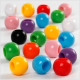 Pony-Perlen, D 10 mm, Lochgröße 4,5 mm, Sortierte Farben, 430 g, 700 ml/ 1 Dose