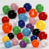 Pony-Perlen, Größe 6-10 mm, Lochgröße 3-5 mm, 85 g, 150 ml/ 1 Pck