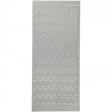 Sticker, Kreuze, Blatt 10x23 cm, Silber, 1 Bl.