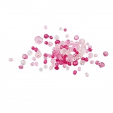 Facettenperlen-Mix, Größe 4-12 mm, Lochgröße 1-2,5 mm, Pink, 45 g/ 1 Pck