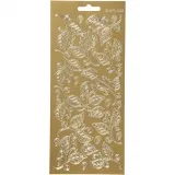 Sticker, Blätter, Blatt 10x23 cm, Gold, 1 Bl.