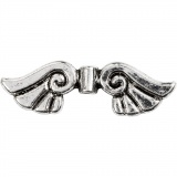 Flügel, B 35 mm, Lochgröße 1,5 mm, Antiksilber, 6 Stk/ 1 Pck