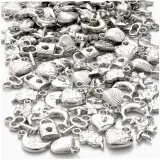 Silberanhänger, Größe 15-20 mm, Lochgröße 3 mm, ca. 200 Stk, 80 g/ 1 Pck