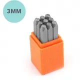 Prägestempel-Set, Zahlen, Größe 3 mm, Schrifttype: Sans Serif , 9 Stk/ 1 Set