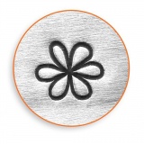 Prägestempel, Blume, L 65 mm, Größe 6 mm, 1 Stk