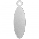 Metall-Ring, Oval, Größe 20x5 mm, Lochgröße 1,9 mm, Dicke 1,3 mm, Aluminium, 20 Stk/ 1 Pck
