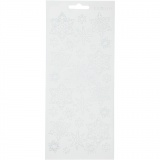 Sticker, Schneeflocken, 10x23 cm, Weiß, 1 Bl.