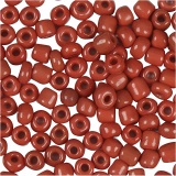 Rocailleperlen, D 3 mm, Größe 8/0, Lochgröße 0,6-1,0 mm, Dunkelrot, 25 g/ 1 Pck