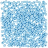 Rocailleperlen, D 3 mm, Größe 8/0, Lochgröße 0,6-1,0 mm, Türkis, 25 g/ 1 Pck