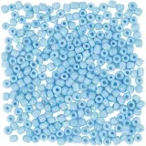 Rocailles-Perlen, D 3 mm, Größe 8/0, Lochgröße 0,6-1,0 mm, Türkis, 25 g/ 1 Pck