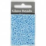 Rocailleperlen, D 3 mm, Größe 8/0, Lochgröße 0,6-1,0 mm, Türkis, 25 g/ 1 Pck