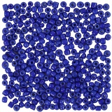 Rocailleperlen, D 3 mm, Größe 8/0, Lochgröße 0,6-1,0 mm, Blau, 25 g/ 1 Pck