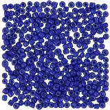 Rocailles-Perlen, D 3 mm, Größe 8/0, Lochgröße 0,6-1,0 mm, Blau, 25 g/ 1 Pck