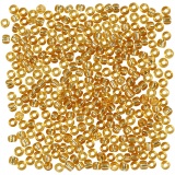 Rocailleperlen, D 3 mm, Größe 8/0 , Lochgröße 0,6-1,0 mm, Gold, 25 g/ 1 Pck