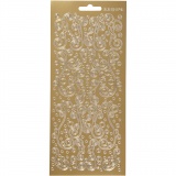 Sticker, Spiralen, Blatt 10x23 cm, Gold, 1 Bl.