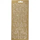 Sticker, Spiralen, Blatt 10x23 cm, Gold, 1 Bl.
