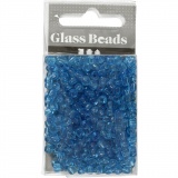 Rocailleperlen, D 4 mm, Größe 6/0, Lochgröße 0,9-1,2 mm, Türkis transparent, 25 g/ 1 Pck