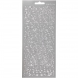 Sticker, Spiralen, Blatt 10x23 cm, Silber, 1 Bl.