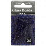 Rocailleperlen, D 4 mm, Größe 6/0, Lochgröße 0,9-1,2 mm, Kobaltblau, 25 g/ 1 Pck