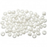 Rocailleperlen, D 4 mm, Größe 6/0, Lochgröße 0,9-1,2 mm, Perlmutt, 500 g/ 1 Pck
