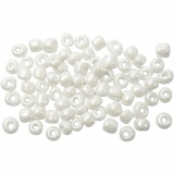 Rocailleperlen, D 4 mm, Größe 6/0 , Lochgröße 0,9-1,2 mm, Perlmutt, 500 g/ 1 Pck