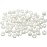 Rocailles-Perlen, D 4 mm, Größe 6/0, Lochgröße 0,9-1,2 mm, Perlmutt, 500 g/ 1 Pck