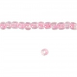 Rocailleperlen, D 4 mm, Größe 6/0, Lochgröße 0,9-1,2 mm, Rosa, 25 g/ 1 Pck