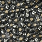 Rocailleperlen, D 1,7 mm, Größe 15/0 , Lochgröße 0,5-0,8 mm, Graugrün, 500 g/ 1 Btl.