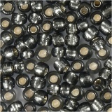 Rocailleperlen, D 1,7 mm, Größe 15/0, Lochgröße 0,5-0,8 mm, Graugrün, 500 g/ 1 Btl.