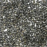 Rocailles-Perlen, D 1,7 mm, Größe 15/0, Lochgröße 0,5-0,8 mm, Graugrün, 25 g/ 1 Pck