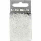 Rocailleperlen, D 1,7 mm, Größe 15/0, Lochgröße 0,5-0,8 mm, Transparent, 25 g/ 1 Pck