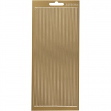 Sticker, Bordüren, Blatt 10x23 cm, Gold, 1 Bl.