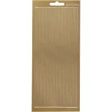 Sticker, Bordüren, Blatt 10x23 cm, Gold, 1 Bl.