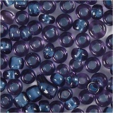 Rocailleperlen, D 1,7 mm, Größe 15/0, Lochgröße 0,5-0,8 mm, Dunkelblau, 500 g/ 1 Btl.