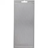 Sticker, Bordüren, Blatt 10x23 cm, Silber, 1 Bl.