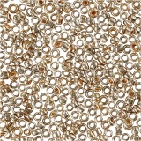 Rocailleperlen, D 1,7 mm, Größe 15/0 , Lochgröße 0,5-0,8 mm, Rosa gold, 25 g/ 1 Pck