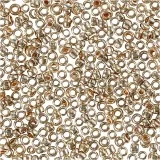Rocailles-Perlen, D 1,7 mm, Größe 15/0, Lochgröße 0,5-0,8 mm, Rosa gold, 25 g/ 1 Pck