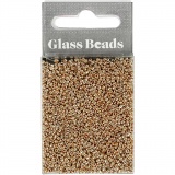 Rocailleperlen, D 1,7 mm, Größe 15/0, Lochgröße 0,5-0,8 mm, Rosa gold, 25 g/ 1 Pck