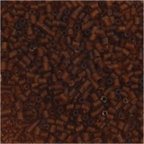 Rocaille Seed Beads 2-cut, D 1,7 mm, Größe 15/0, Lochgröße 0,5 mm, Braun, 500 g/ 1 Btl.