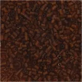 Rocailles-Perlen 2-cut, D 1,7 mm, Größe 15/0, Lochgröße 0,5 mm, Braun, 500 g/ 1 Btl.