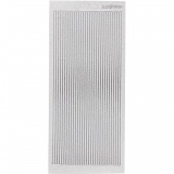 Sticker, Bordüren, Blatt 10x23 cm, Silber, 1 Bl.