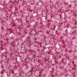 Rocailles-Perlen 2-cut, D 1,7 mm, Größe 15/0, Lochgröße 0,5 mm, Rosa, 500 g/ 1 Btl.