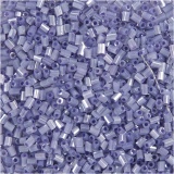 Rocaille Seed Beads 2-cut, D 1,7 mm, Größe 15/0 , Lochgröße 0,5 mm, Transparent Lila, 25 g/ 1 Pck